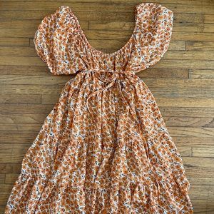 SHEIN Maternity Floral Puff Dress